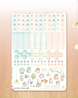 Monthly dates stickers with watercolors