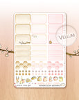 Love Is In The Air - Watercolor Planner Stickers - 1,5’’ wide Hemiboxes & Eventboxes