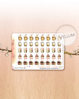 Love Is In The Air - Decorative Watercolor Stickers MINI - Hot Beverages & Cakes