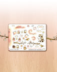 Love Is In The Air - Decorative Watercolor Stickers MINI - Clouds, Birds & Raccoon