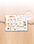 Love Is In The Air - Decorative Watercolor Stickers MINI - Clouds, Birds & Raccoon