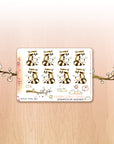 Love Is In The Air - Decorative Watercolor Stickers MINI - Raccoon Giving Love