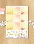 Late Summer - Watercolor Planner Stickers - 1,5'' Yellow Fullboxes