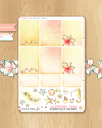 Late Summer - Watercolor Planner Stickers - 1,5'' Yellow Fullboxes