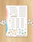 Late Summer - Watercolor Planner Stickers - Lettered Headers
