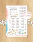 Late Summer - Watercolor Planner Stickers - Lettered Headers
