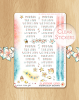 Late Summer - Watercolor Planner Stickers - Weekly Lettered Headers