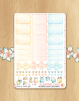 Late Summer - Watercolor Planner Stickers - 1,5'' Hemiboxes & Eventboxes