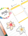 Late Summer - Watercolor Planner Stickers - 1,5'' Hemiboxes & Eventboxes