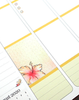 Late Summer - Watercolor Planner Stickers - 1,5'' Yellow Fullboxes