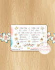 Late Summer - Watercolor Planner Stickers MINI - Weekly Lettered Headers