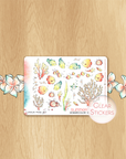 Late Summer - Decorative Watercolor Stickers MINI - Fishes, Corals & Sea Urchins