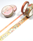 Flowered watercolor washi tape for summer