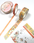 Flowered watercolor washi tape for summer