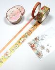 Flowered watercolor washi tape for summer