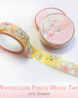Flowered watercolor washi tape for summer