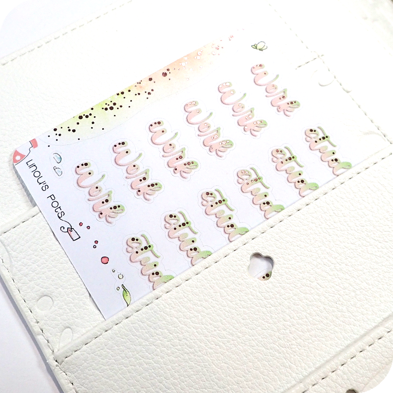 Off The Clock - Foiled Watercolor Planner Stickers MINI - Work &amp; Study Headers ✨