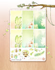 Off The Clock - Watercolor Planner stickers - 1,5’’ Illustrated Fullboxes