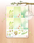 Off The Clock - Watercolor Planner stickers - 1,5’’ Illustrated Fullboxes