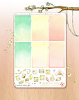 Off The Clock - Watercolor Planner stickers - 1,5’’ Fullboxes