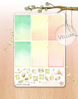 Off The Clock - Watercolor Planner stickers - 1,5’’ Fullboxes