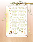Off The Clock - Watercolor Planner stickers - Weekly Lettered Headers