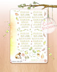 Off The Clock - Watercolor Planner stickers - Weekly Lettered Headers