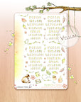 Off The Clock - Watercolor Planner stickers - Weekly Lettered Headers