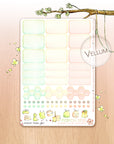 Off The Clock - Watercolor Planner stickers - 1,5’’ Hemiboxes & Eventboxes