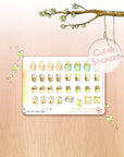 Off The Clock - Decorative Watercolor Stickers MINI - Hot Beverages & Cupcakes