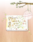 Off The Clock - Decorative Watercolor Stickers MINI - Sloth Hanging