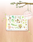 Off The Clock - Decorative Watercolor Stickers MINI - Monkeys Under The Rain