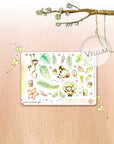 Off The Clock - Decorative Watercolor Stickers MINI - Monkeys Under The Rain