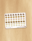 Coffee Time - Watercolor Planner Stickers MINI - Cakes and Biscuits