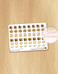 Coffee Time - Watercolor Planner Stickers MINI - Cakes and Biscuits