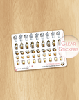 Coffee Time - Watercolor Planner Stickers MINI - 45 Coffee items