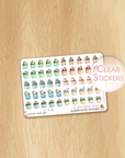 Coffee Time - Watercolor Planner Stickers MINI - Cupcakes