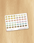 Coffee Time - Watercolor Planner Stickers MINI - 48 Donuts