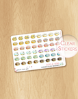 Coffee Time - Watercolor Planner Stickers MINI - 48 Donuts