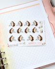 Writing Time - Decorative Watercolor Stickers - Writing Hedgehogs