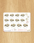 Writing Time - Decorative Watercolor Stickers - Raccoons in Envelopes
