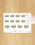 Writing Time - Decorative Watercolor Stickers - Raccoons in Envelopes