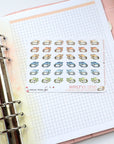 Writing Time - Decorative Watercolor Stickers - Ring Bound Planners