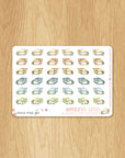 Writing Time - Decorative Watercolor Stickers - Ring Bound Planners