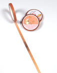 Feathery Fall - Thin Washi Tape - Coral Brown