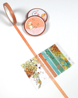 Feathery Fall - Thin Washi Tape - Coral Brown