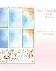 A Pug's Life - Watercolor Planner Stickers - 1,5’’ Fullboxes Blue