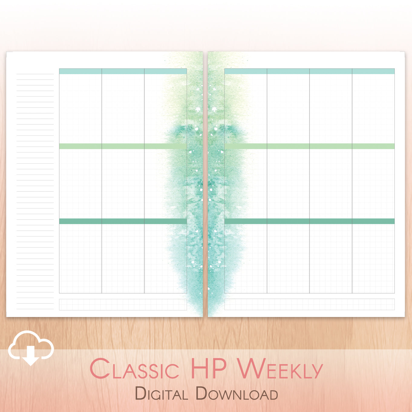 Printable Happy Planner insert with weekly vertical layout in Christmas Theme