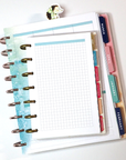 Printable files for mini Happy Planners - grid notes layout
