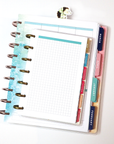 Printable files for mini Happy Planners - grid notes layout